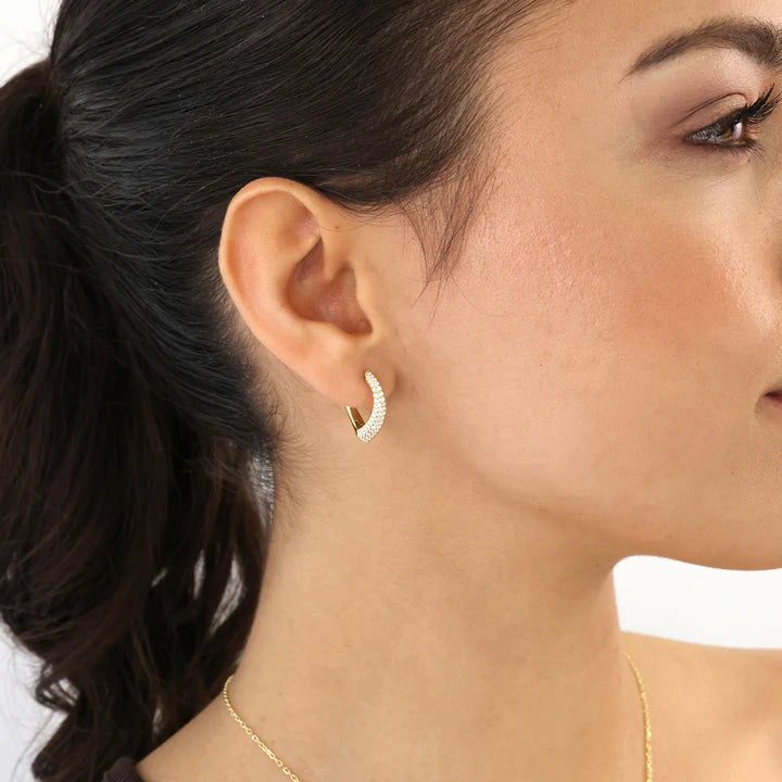 Silver Gold-plated Glamour Girl Hoop Earrings ST2608