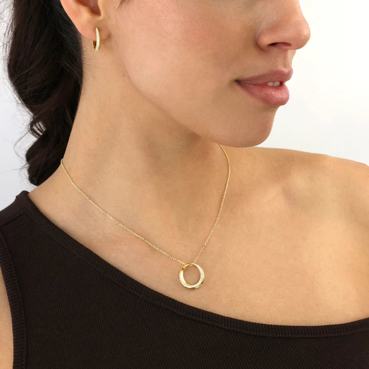 Silver Gold-plated CZ Glamour Girl Pendant ST2610