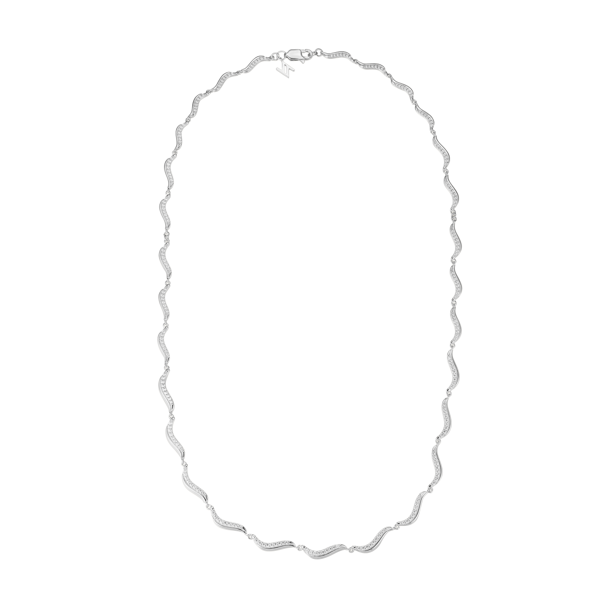 Sterling Silver CZ Sparkly Couture Necklace ST2615