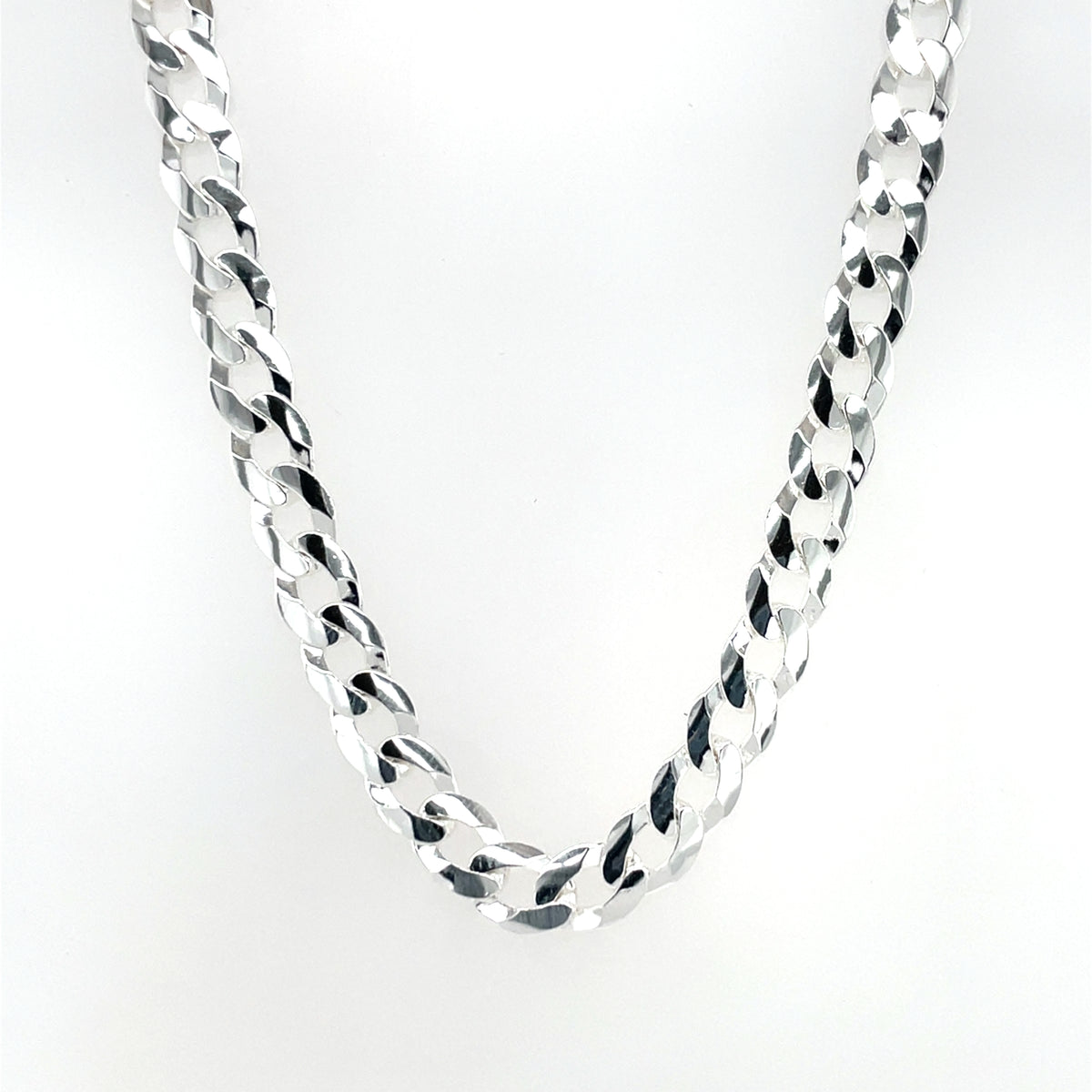 Sterling Silver Men's Flat Oval 5mm Curb Chain SUF0