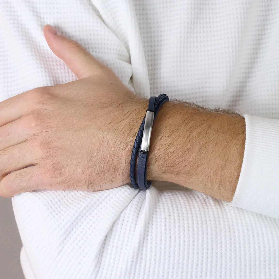 Steelwear London Men's Leather Bracelet Blue SW-997