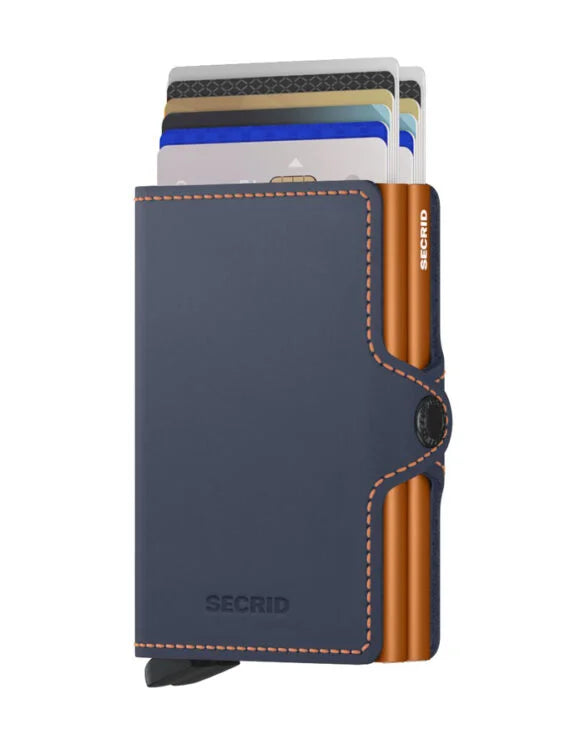 Secrid Twinwallet Matte Nightblue & Orange