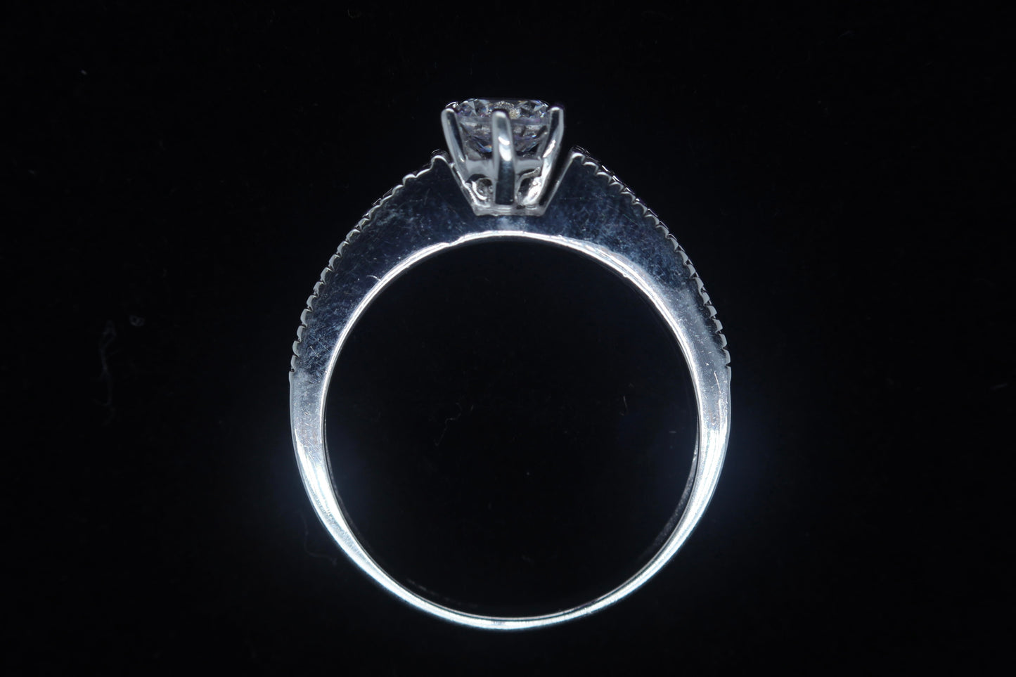 9ct White Gold Classic CZ Solitaire Ring WRZ020