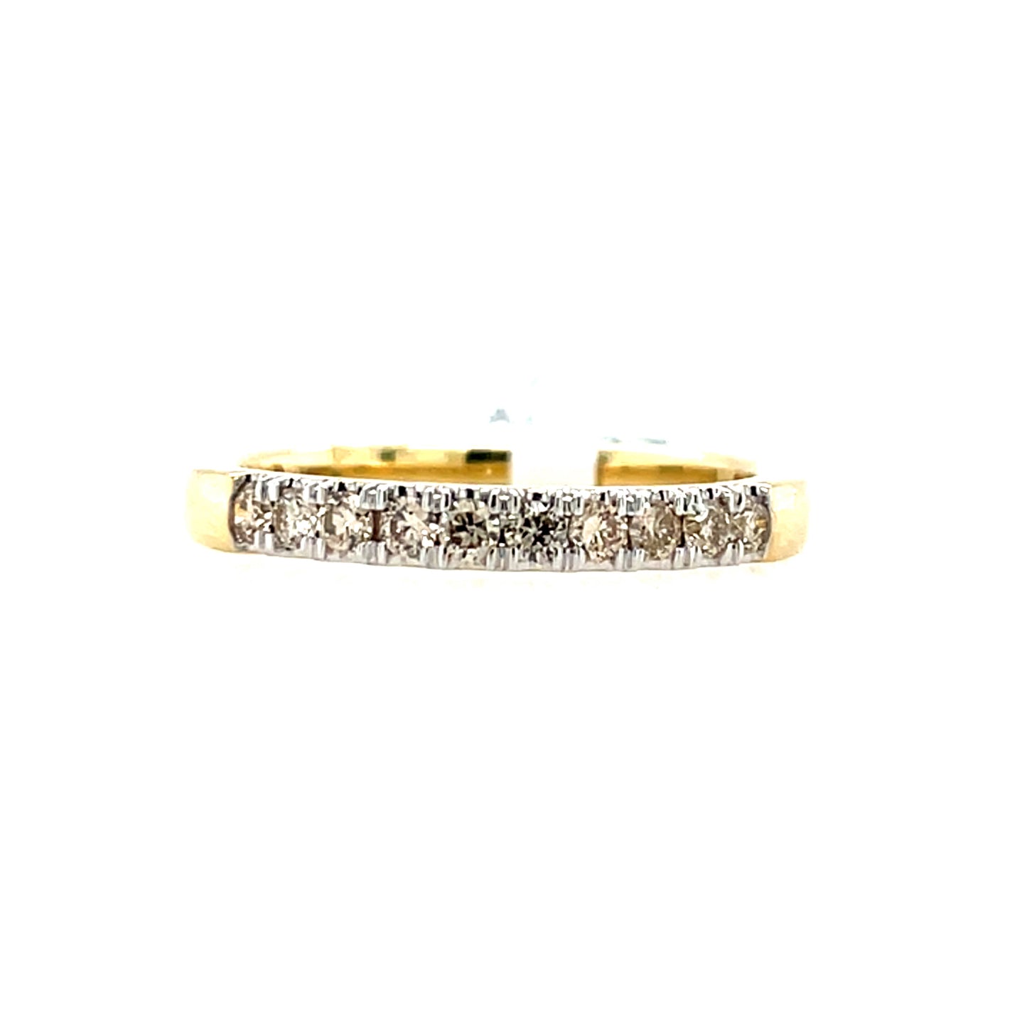 9ct Gold Classic Diamond Claw-set Band 0.25ct X155