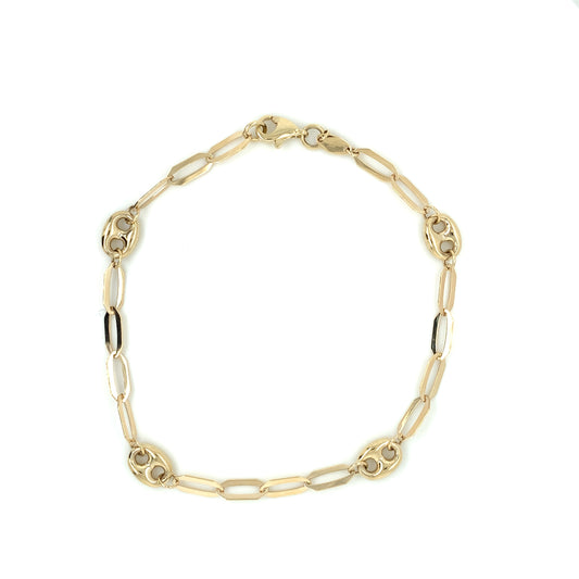 9ct Gold  Paperlink Bracelet GB402