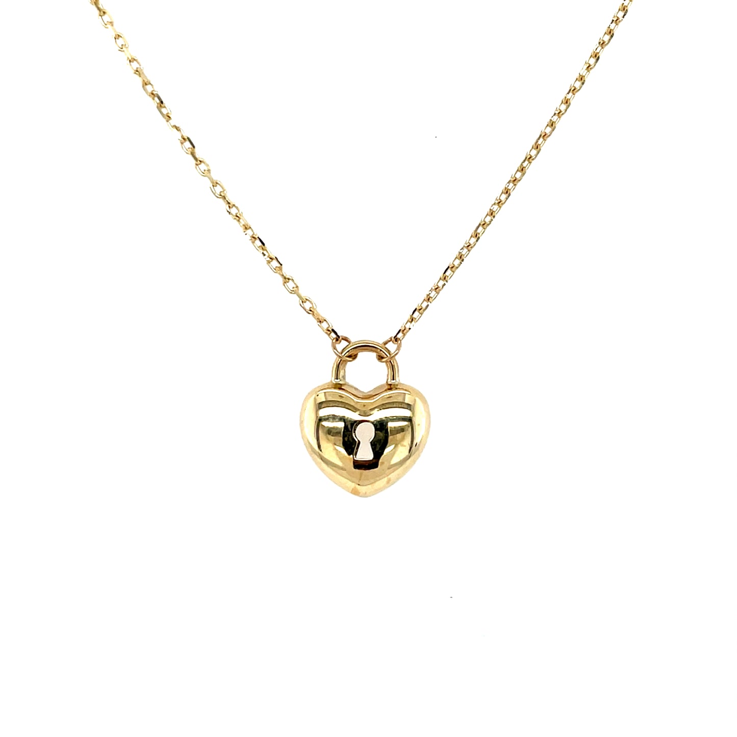 9ct Gold Puffed Heart Pendant GP843