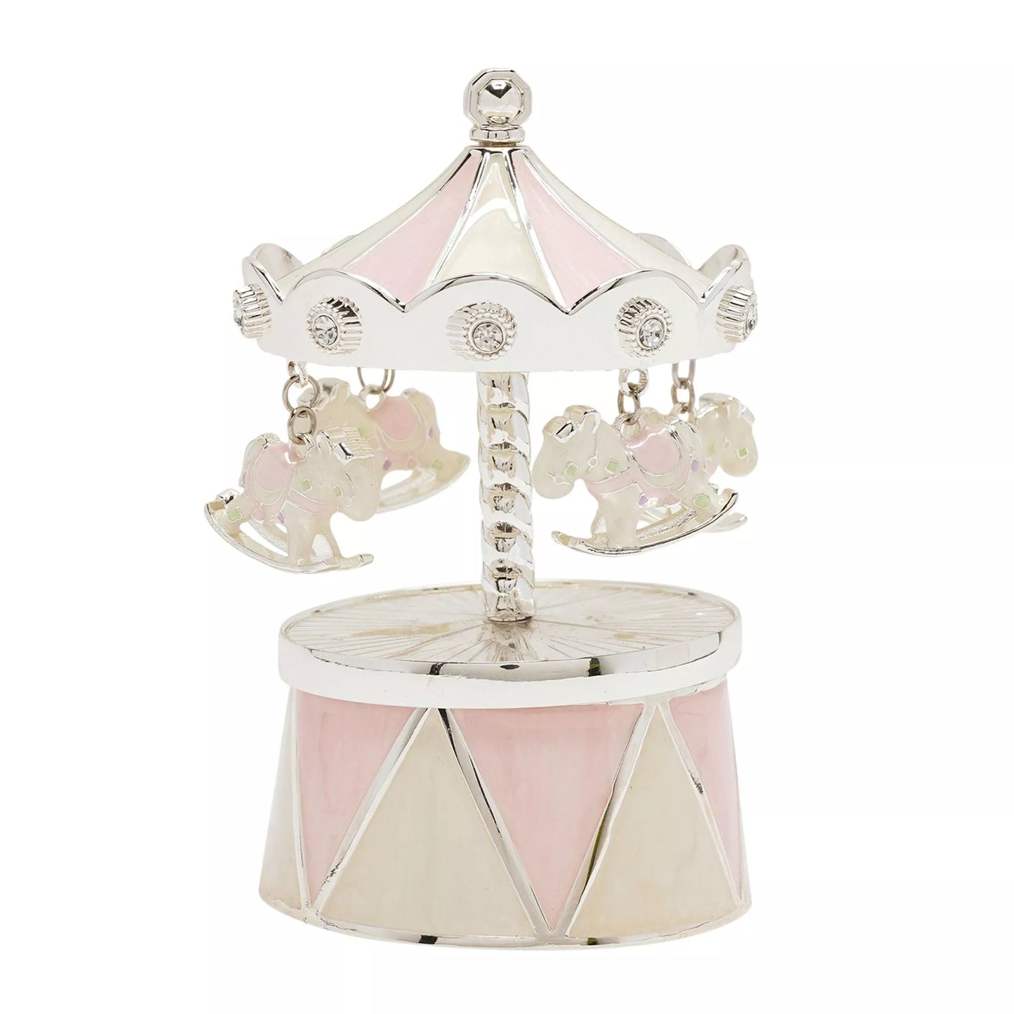 Silverplated Carousel Music Box Pink CG1994P