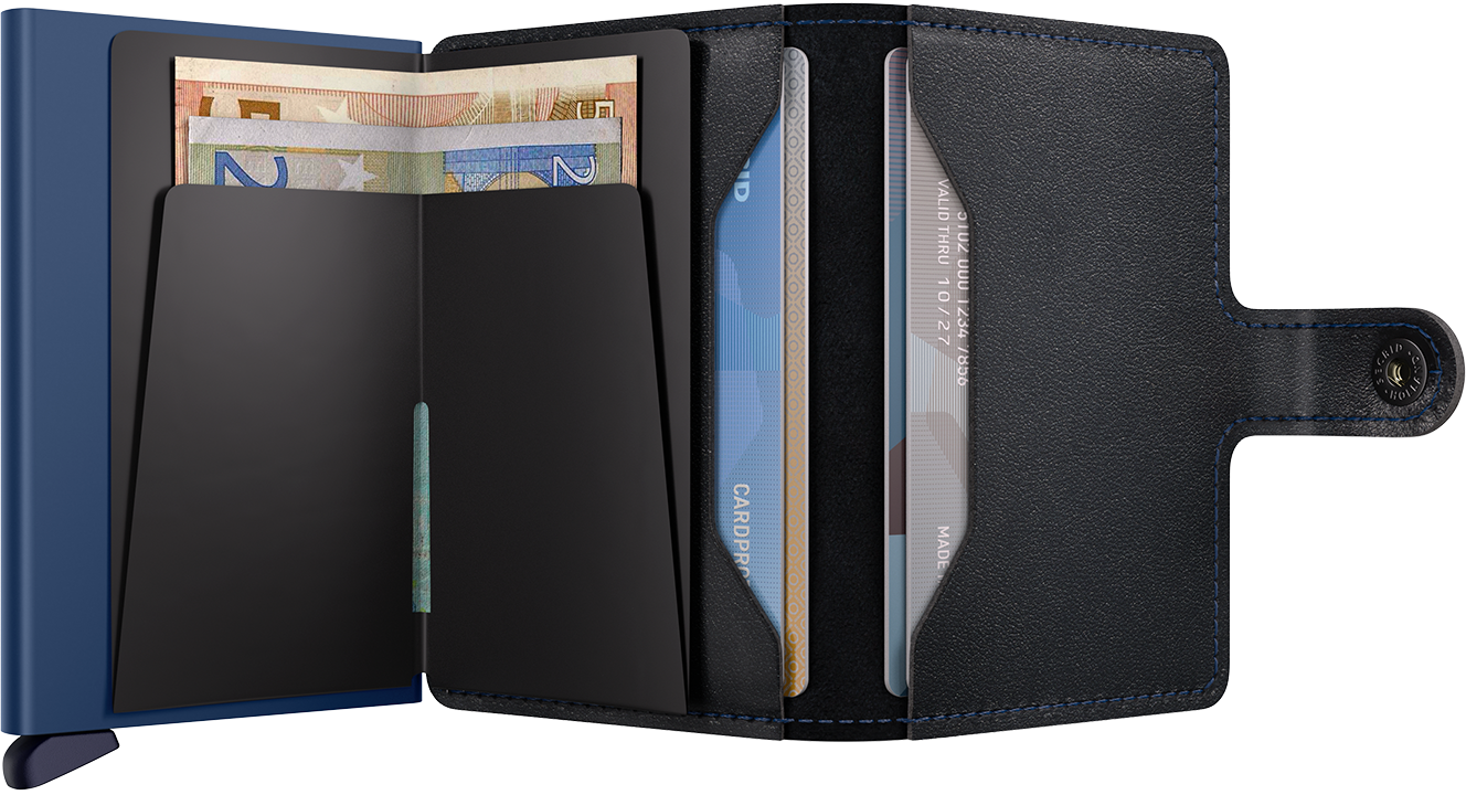Secrid Miniwallet Original Black-Navy Leather