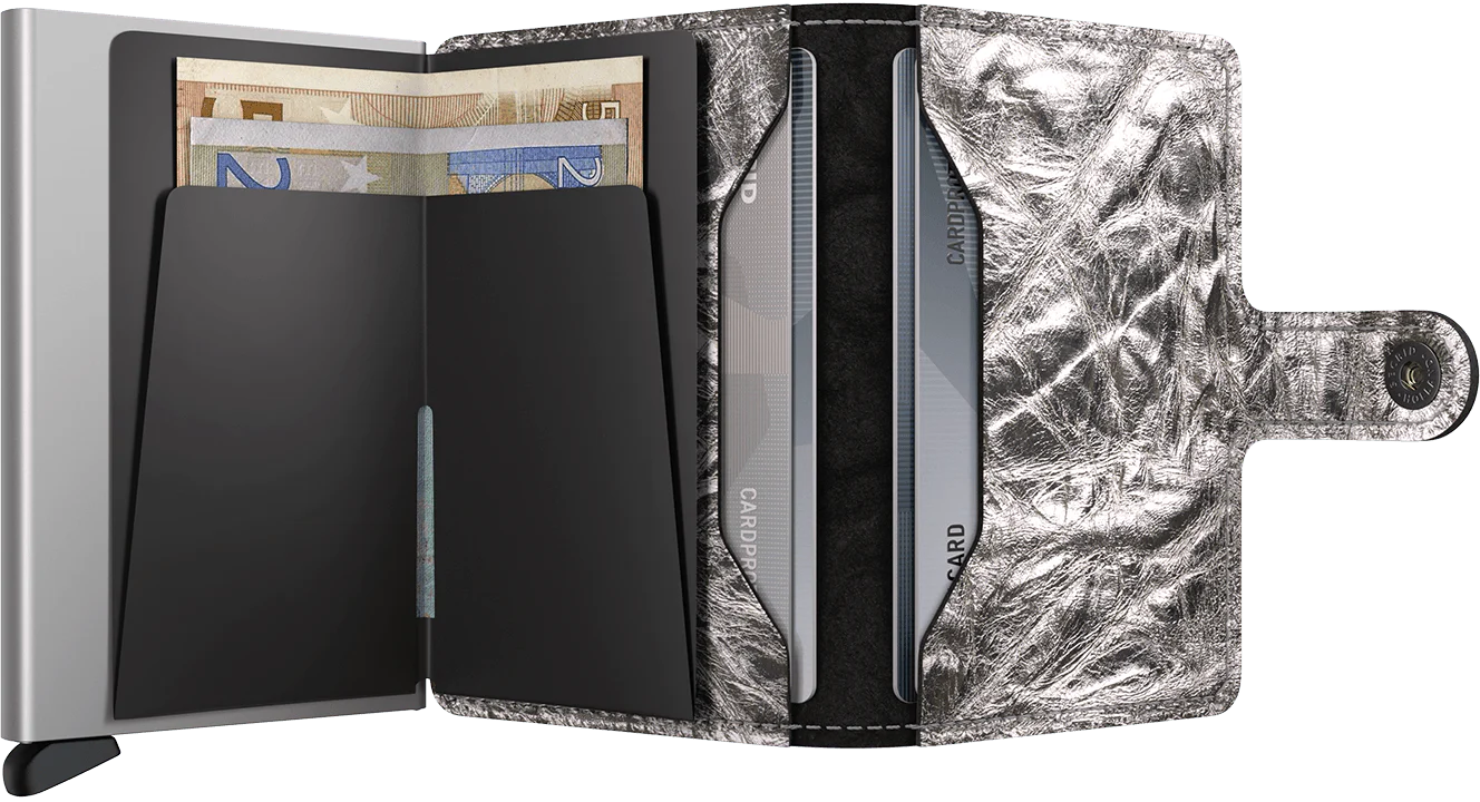Secrid Miniwallet Crunch Silver Leather