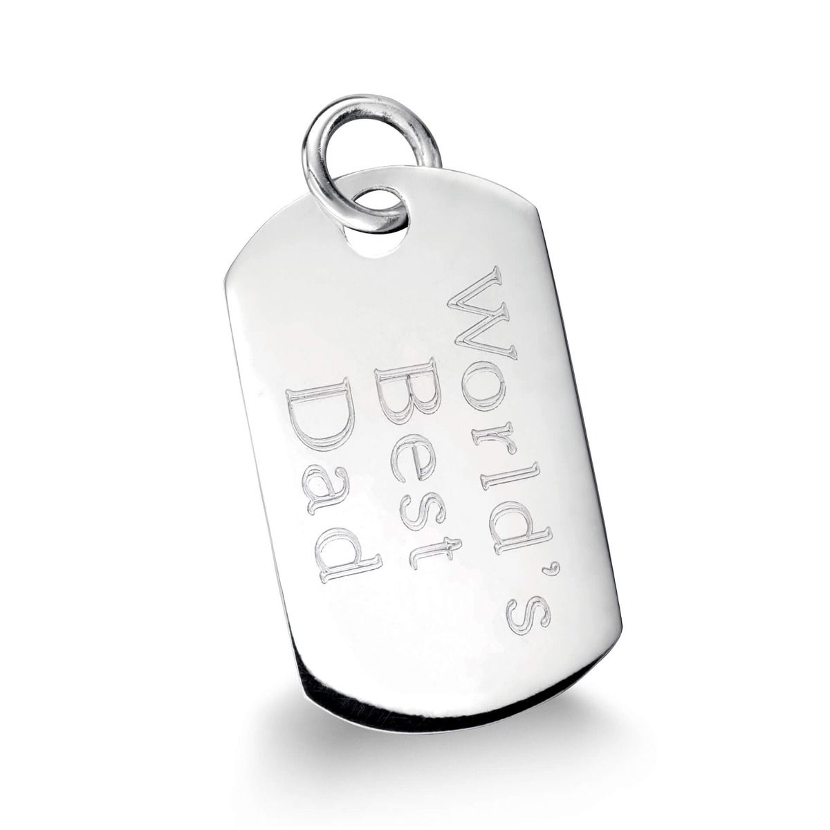 Silver Dog Tag Pendant P3636