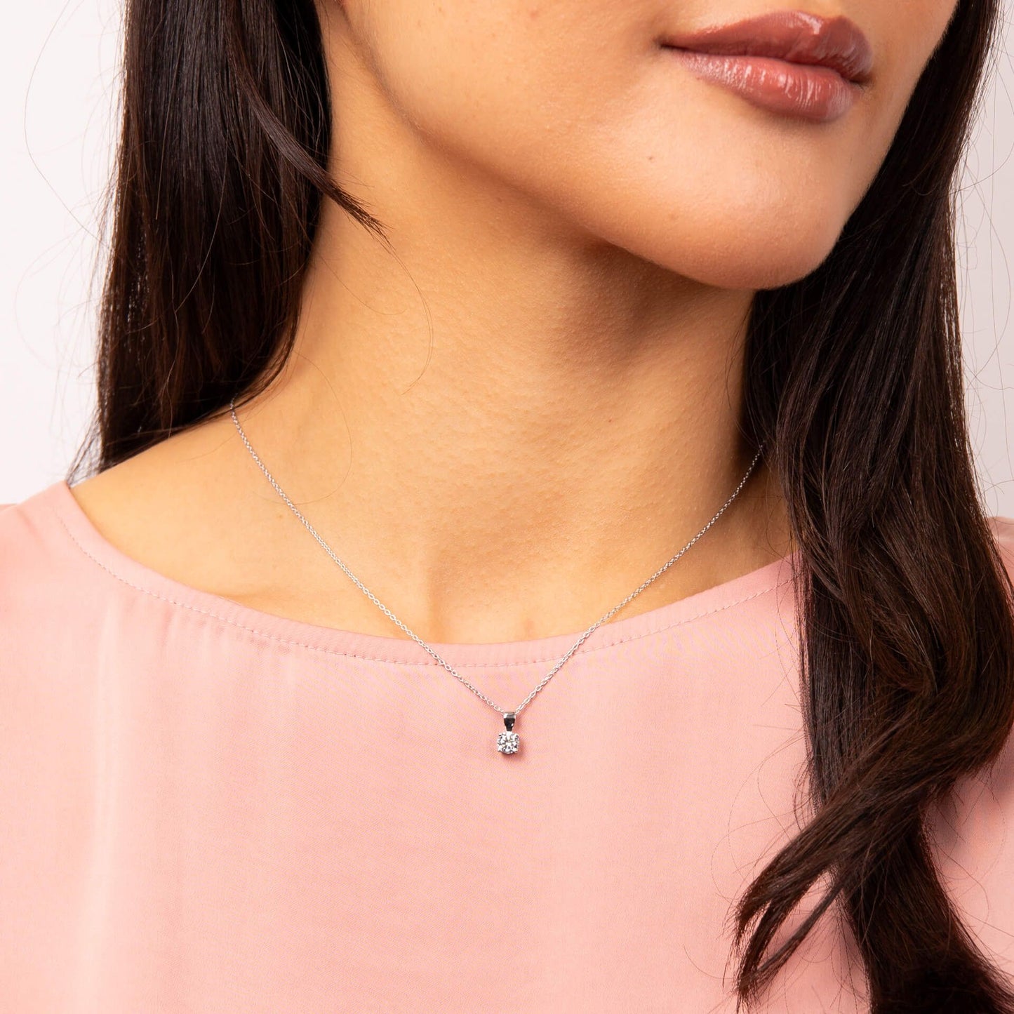 Diamonfire CZ 4-Claw Solitaire Pendant 2.00ct P4920