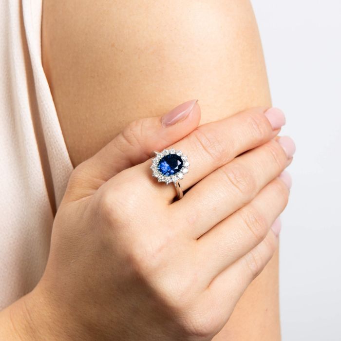 Diamonfire Blue Sapphire Zirconia Ring R3663
