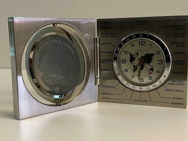 London Clock Co World Time Clock & Frame o4123