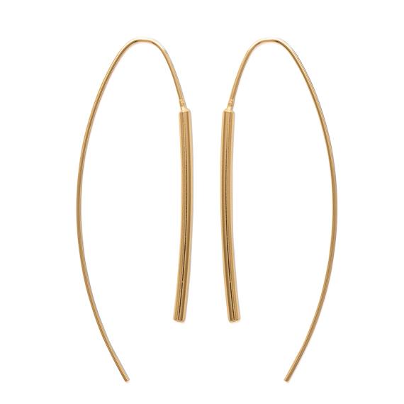Amèlie 18ct Gold-Plated Pull Through Earrings 1536800
