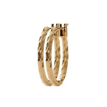 Amèlie 18ct Gold-Plated Twisted Hoop Earrings
