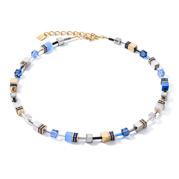 COEUR DE LION GeoCUBE® Necklace blue-gold