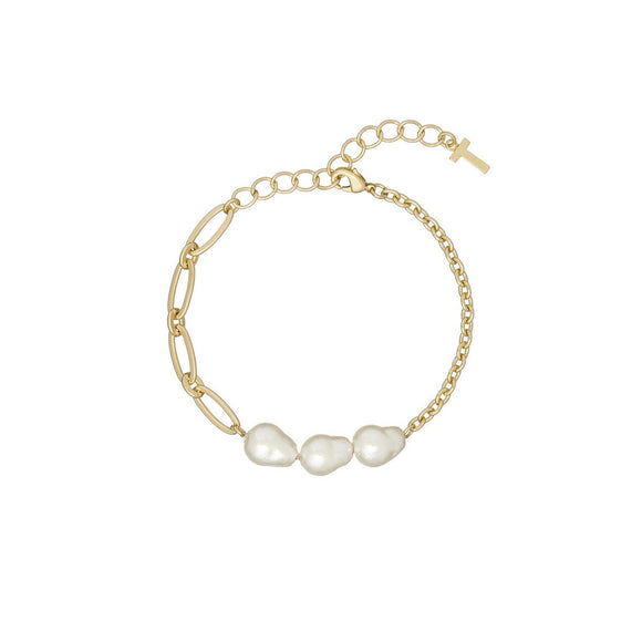 TED BAKER PERESHA Pearly Chain Bracelet Gold Tone, pearl
