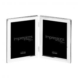Silver Plated Double  5 x 7 Photo Frame 3498