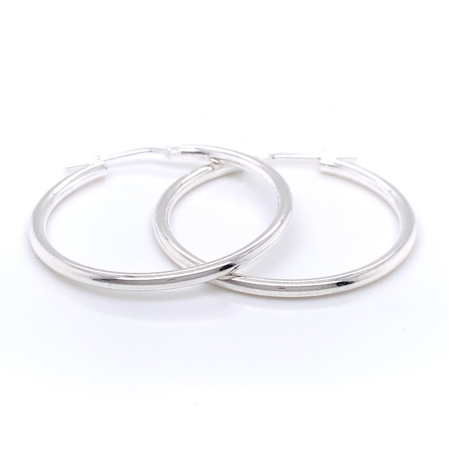 Sterling Silver 34mm Hoop Earrings