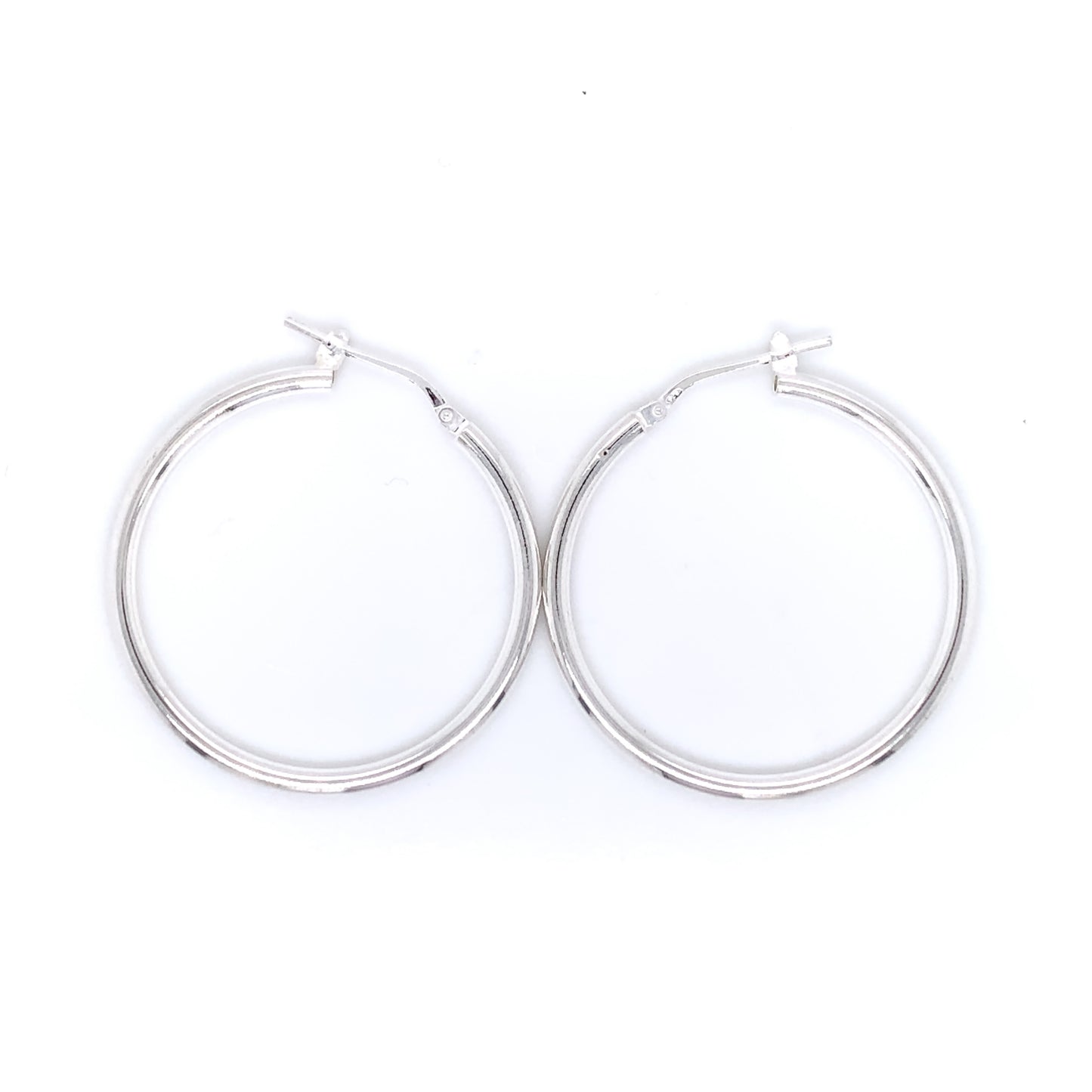 Sterling Silver 34mm Hoop Earrings