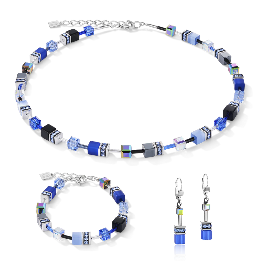 COEUR DE LION GeoCUBE® Necklace cobalt blue 4014100712