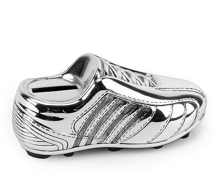 Silver Plated Football Boot Money Box 21-238