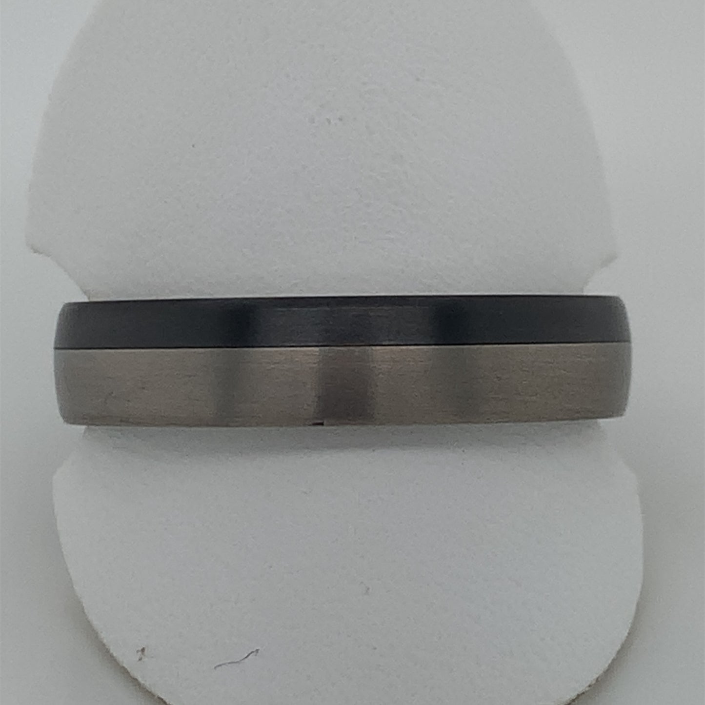 Titanium Wedding Ring with Zirconium Edge Band 5mm