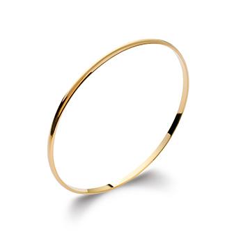 Amèlie 18ct Gold-Plated 3mm D-Shape Bangle 805733