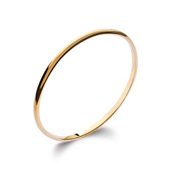 Amèlie 18ct Gold-Plated 4mm D-Shape Bangle 805734