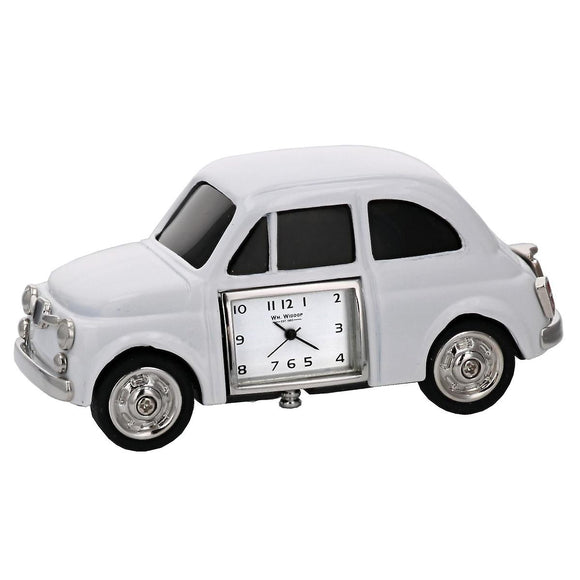 Miniature White Car Clock