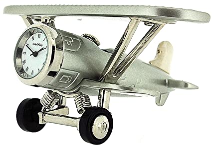 Miniature Vintage Aeroplane Clock