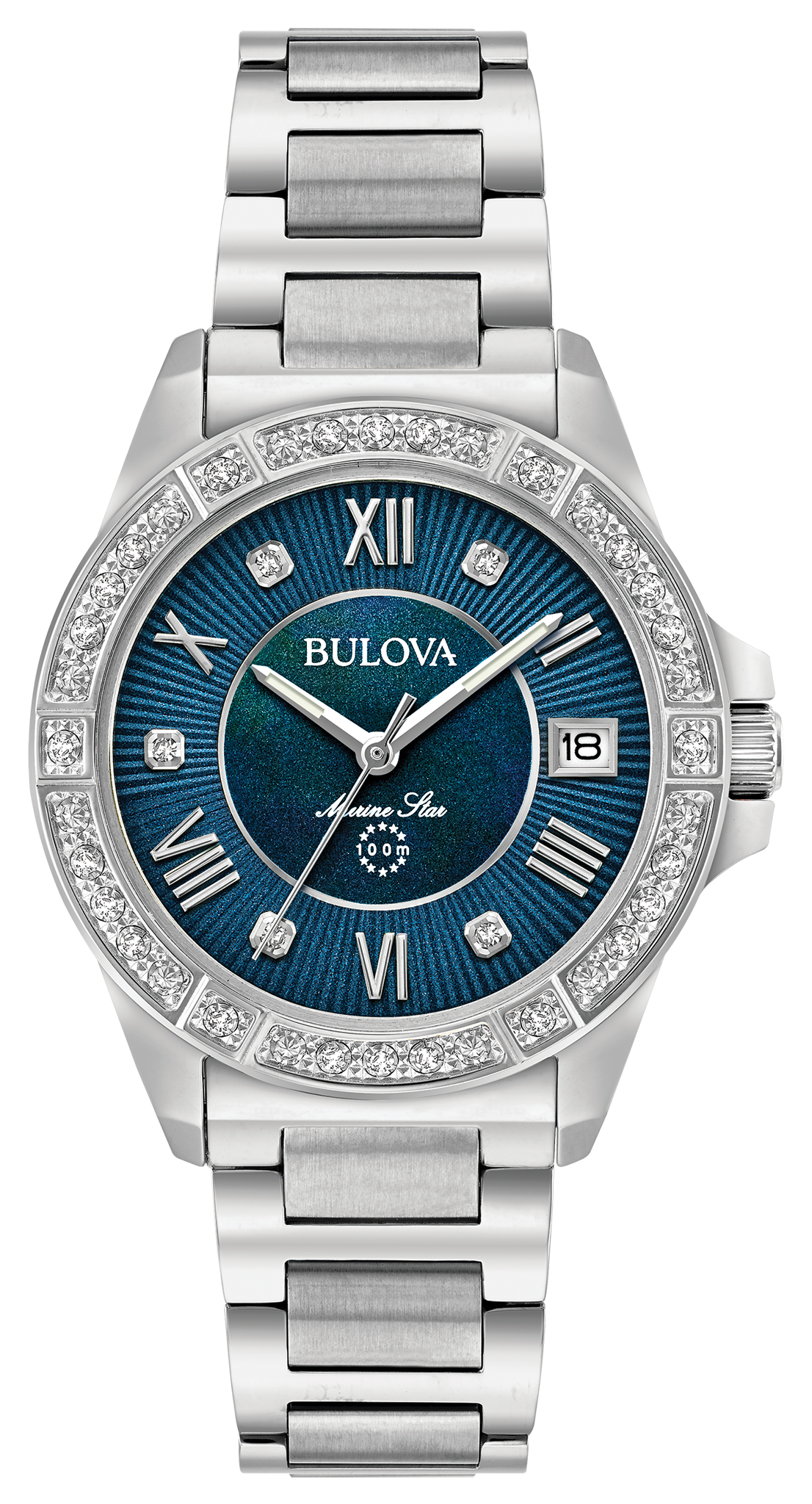 Bulova Women's Marine Star Diamond Set Watch 96R215