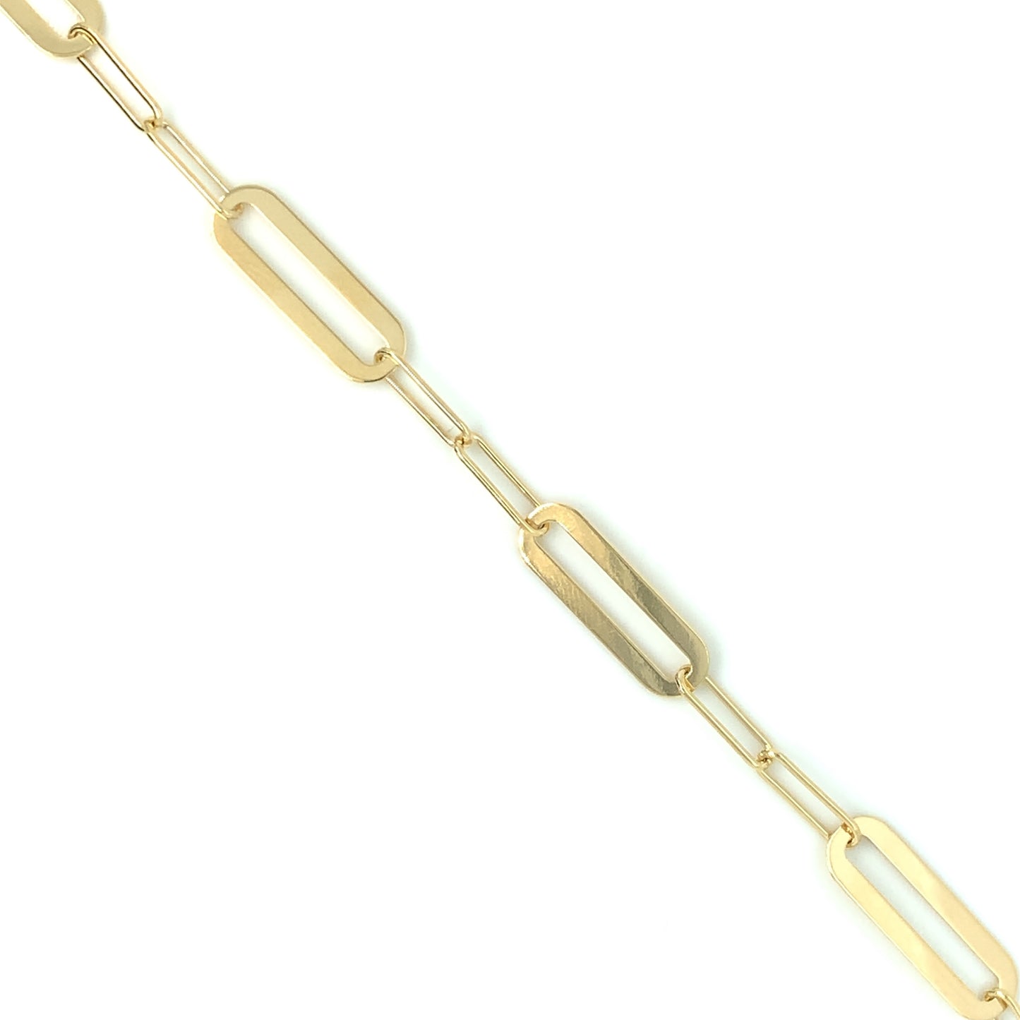 9ct Gold Long Paperlink Necklace & Bracelet Set GN161