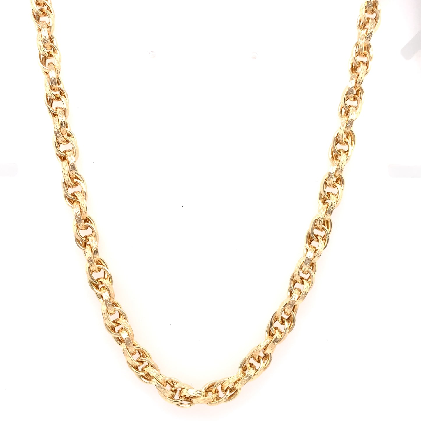 9ct Gold Textured Rope Chain Necklet GN157