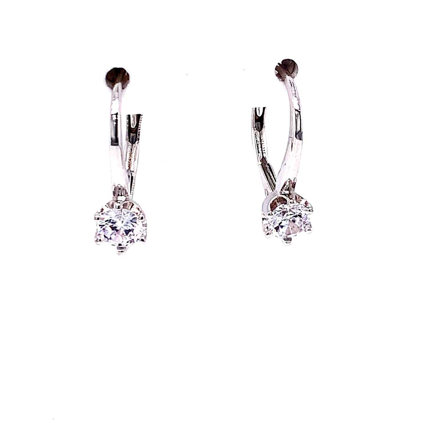 Sterling Silver 5mm CZ Solitaire Earrings