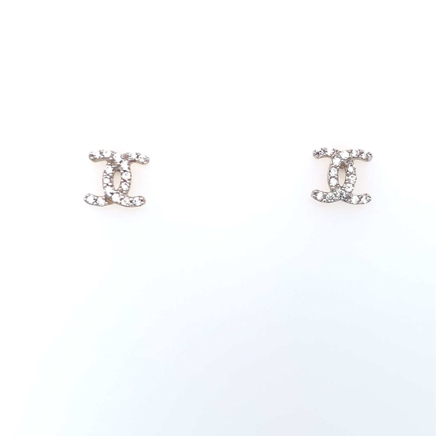 9ct Yellow Gold CZ Stud Earrings GEZ774