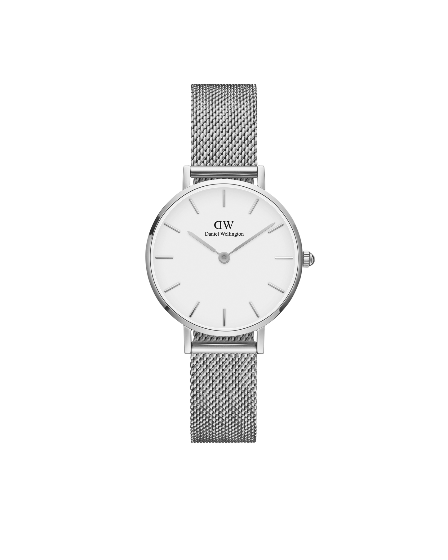 Daniel Wellington - Silver 'Petite Sterling' Mesh Bracelet 28mm Watch DW00100220