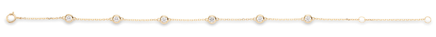 9ct Gold CZ Mademoiselle Bracelet GB491