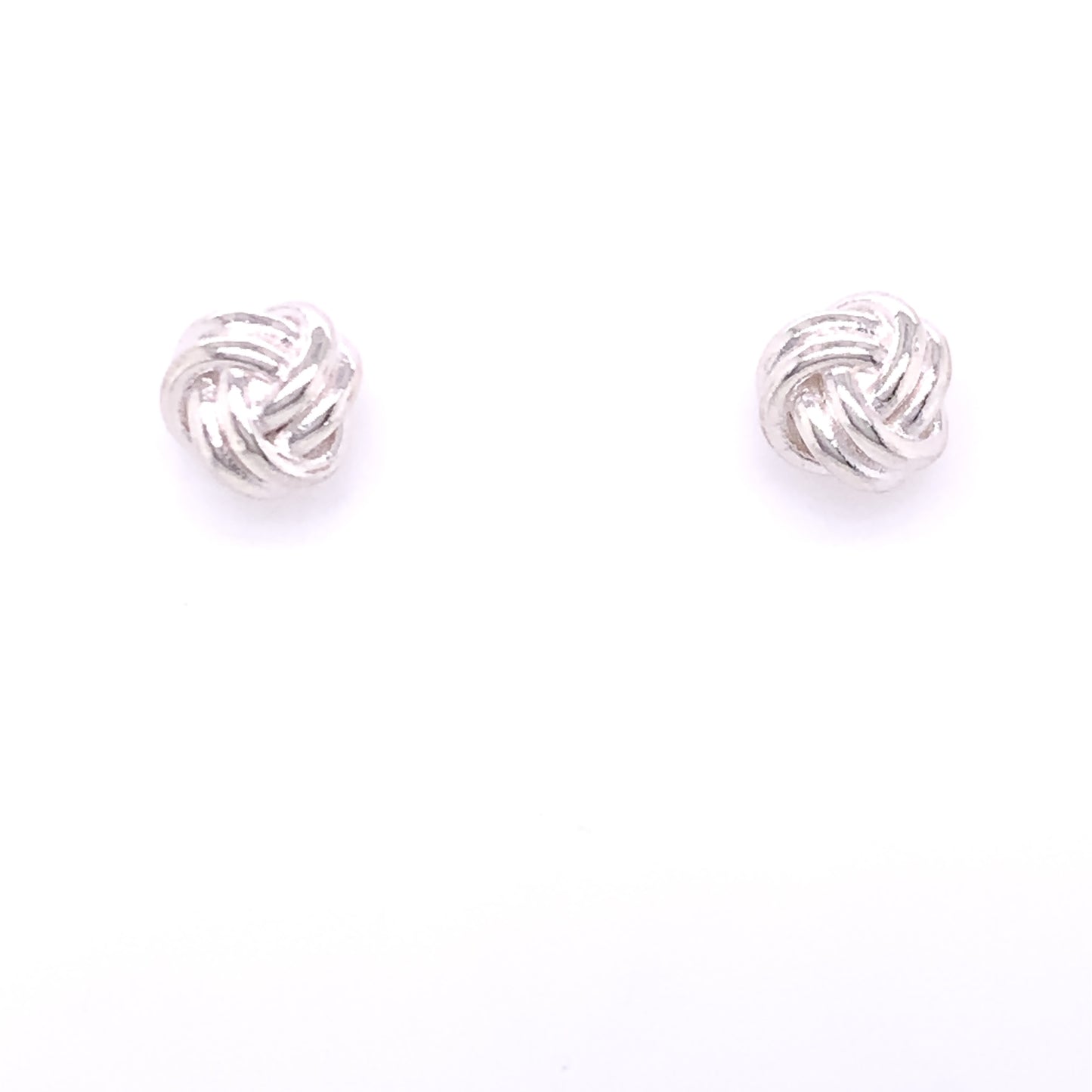 Silver Double Knot Stud Earrings 280
