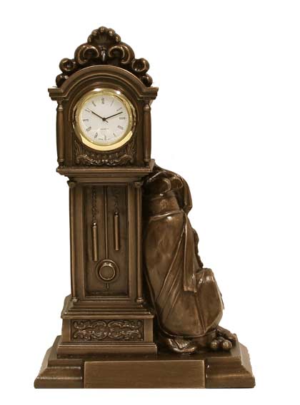 BRONZE GRANDFATHER GOLF CLOCK GF20