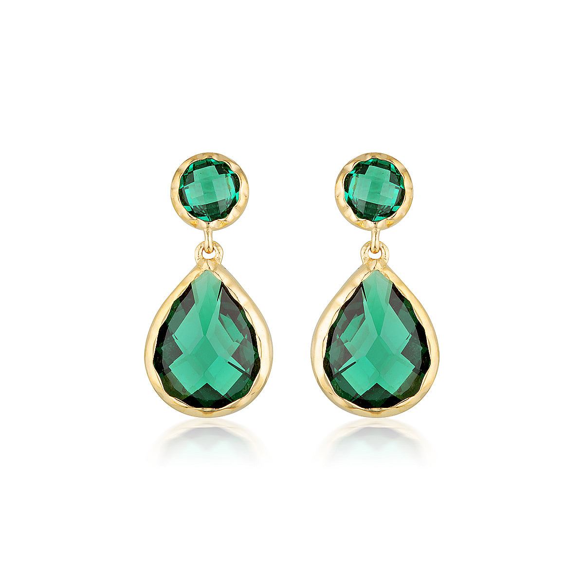 Georgini Luxe Nobile Earrings Green/Gold