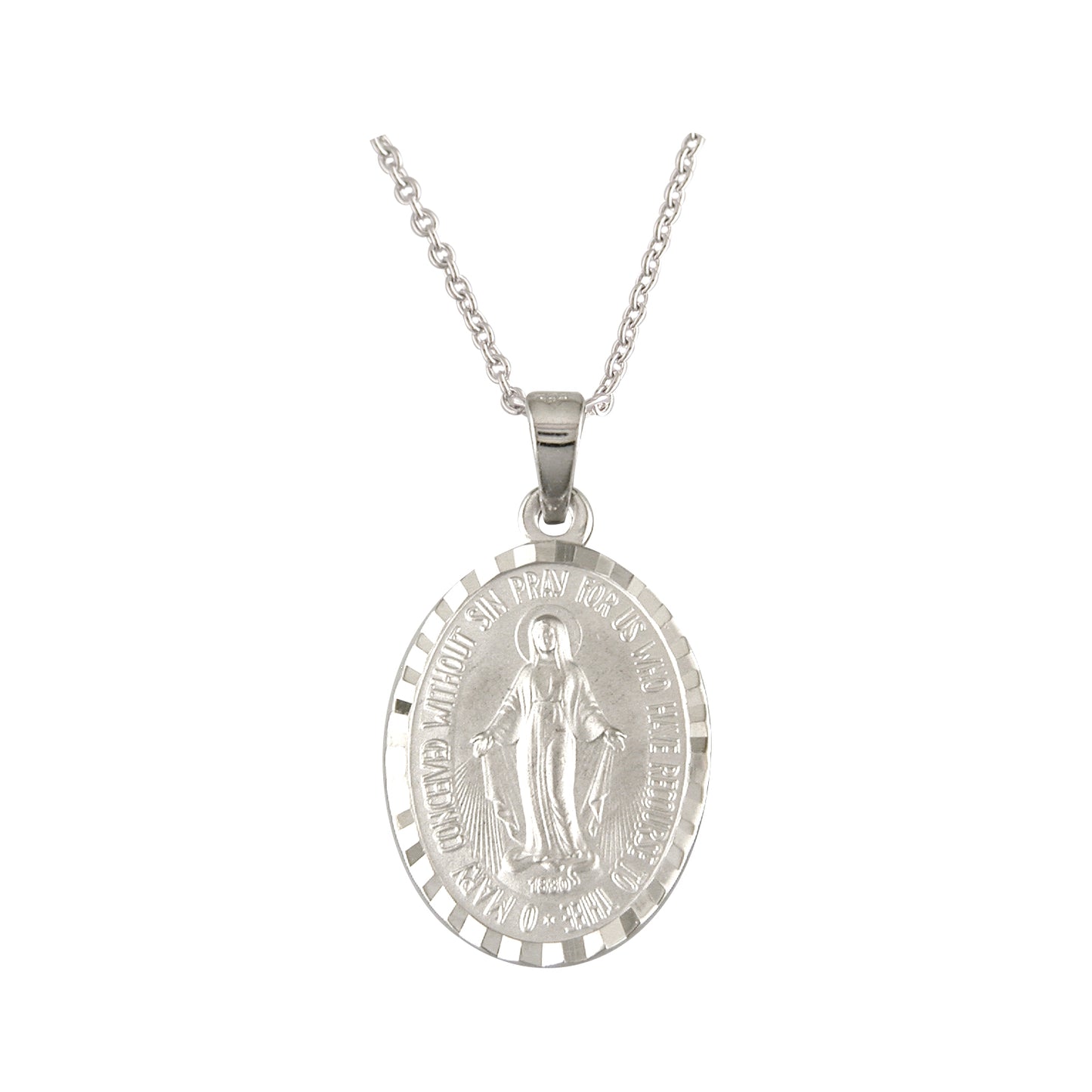 Sterling Silver Miraculous Medal Large N4327