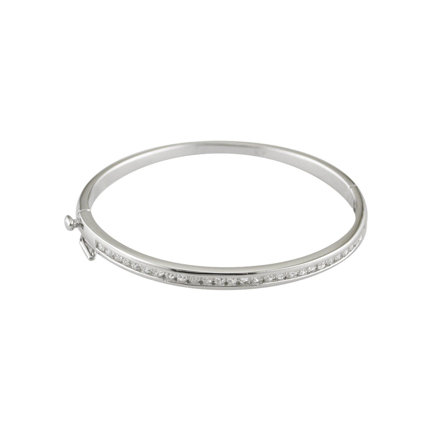 Sterling Silver CZ Baby Bangle N5003