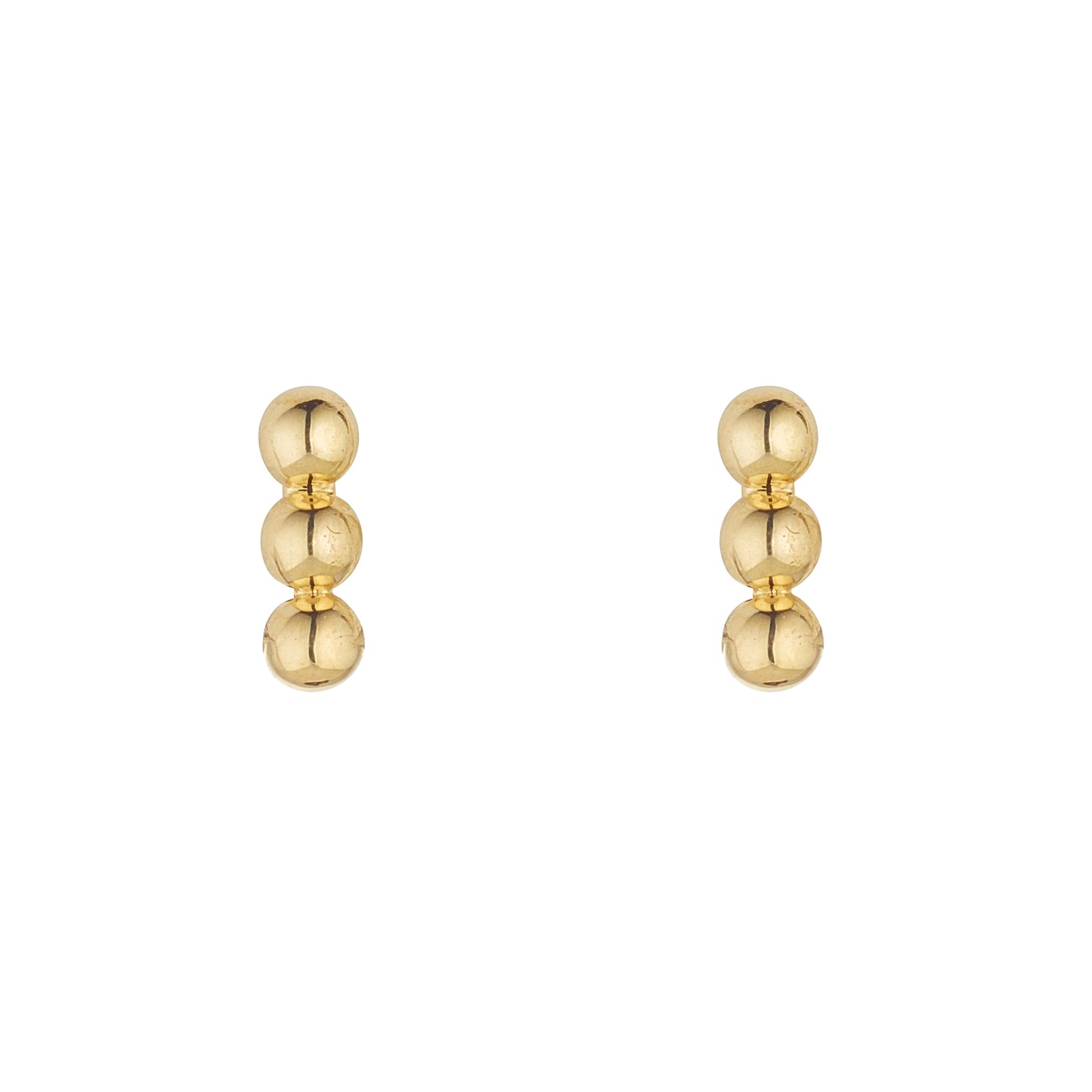 9ct Gold 3 Circles Stud Earrings GE530