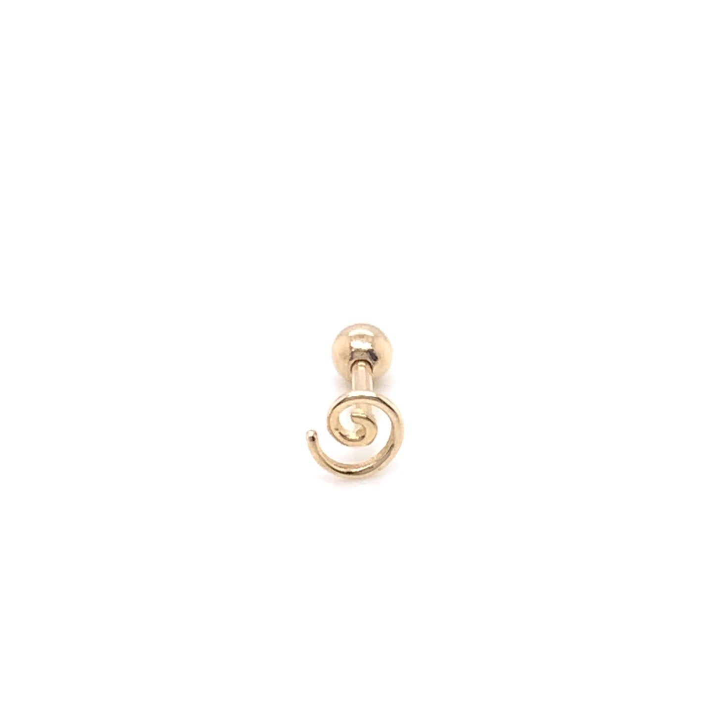 9ct Yellow Gold Spiral Piercing NG3426