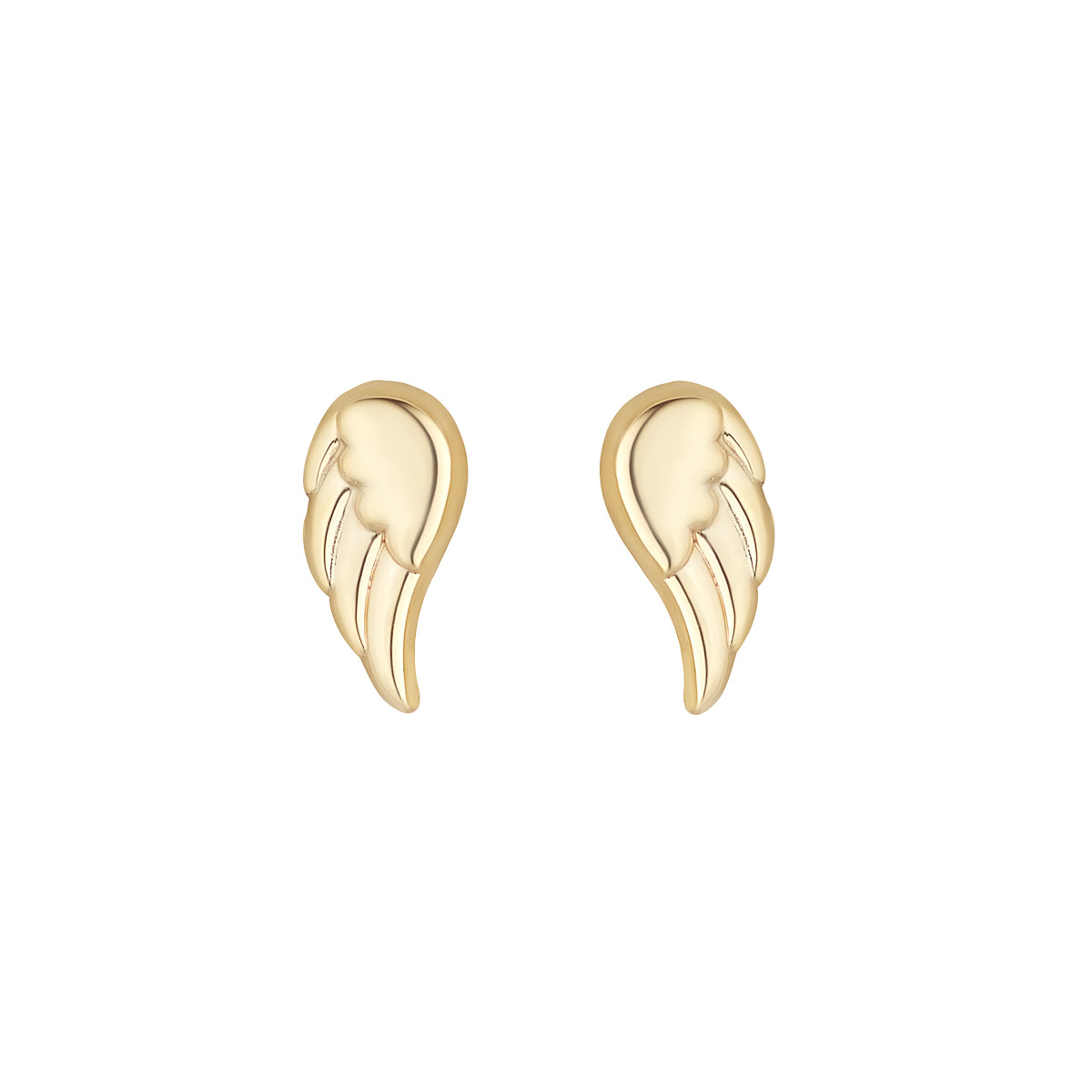 9ct Gold Angel's Wing Stud Earrings GE700