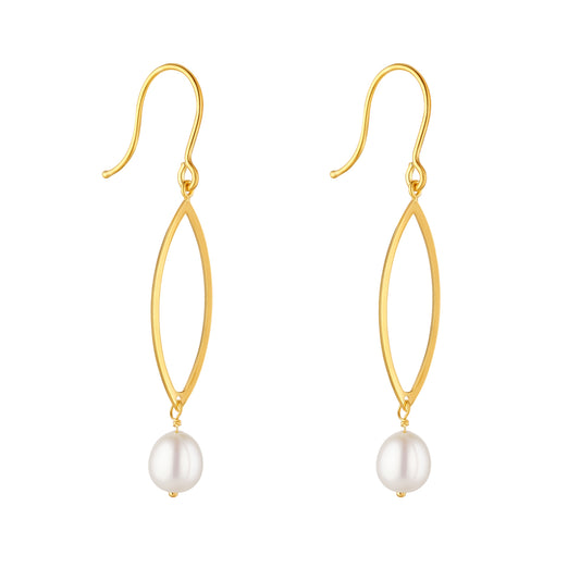 9ct Gold Fancy Pearl Drop Earrings GEP340
