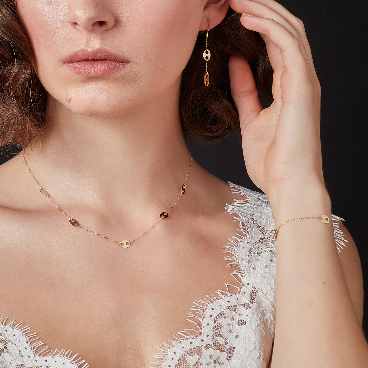 9ct Gold Link Chain Necklet GP601