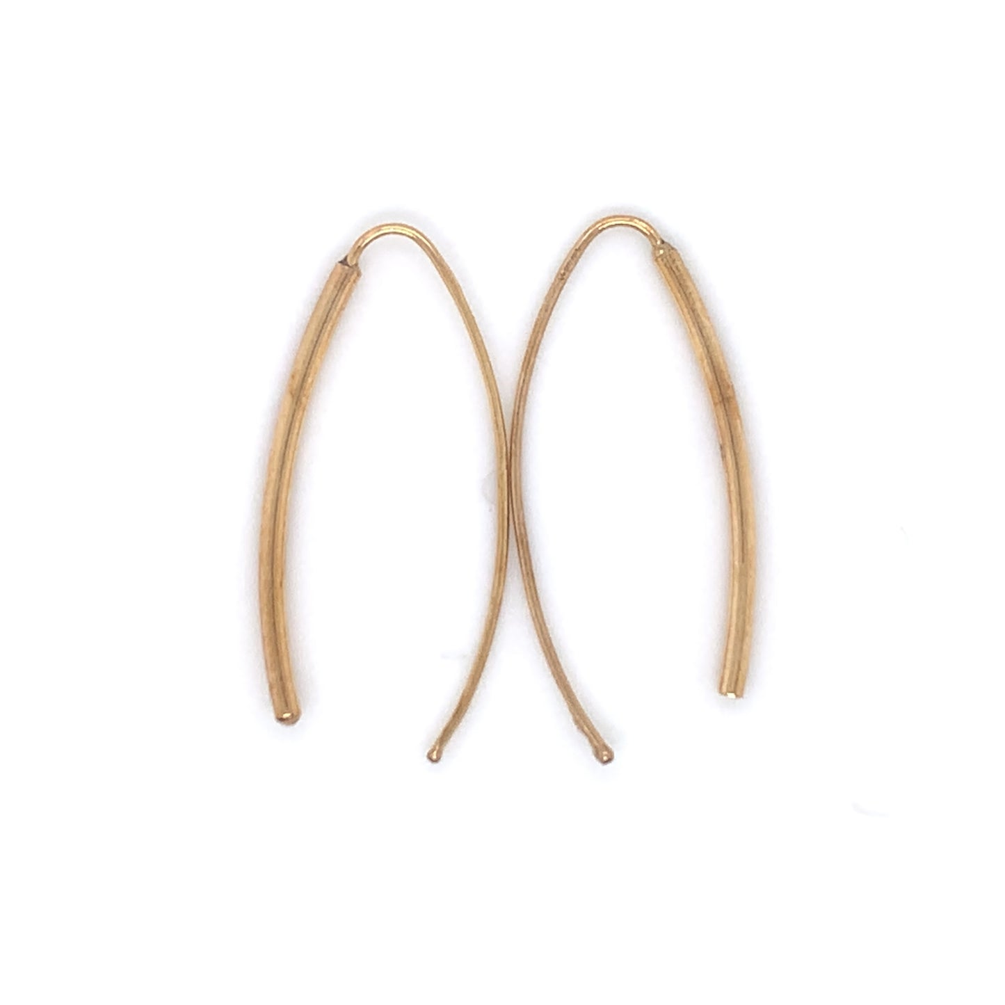 9ct Gold Pull-through Bar Earrings GE999