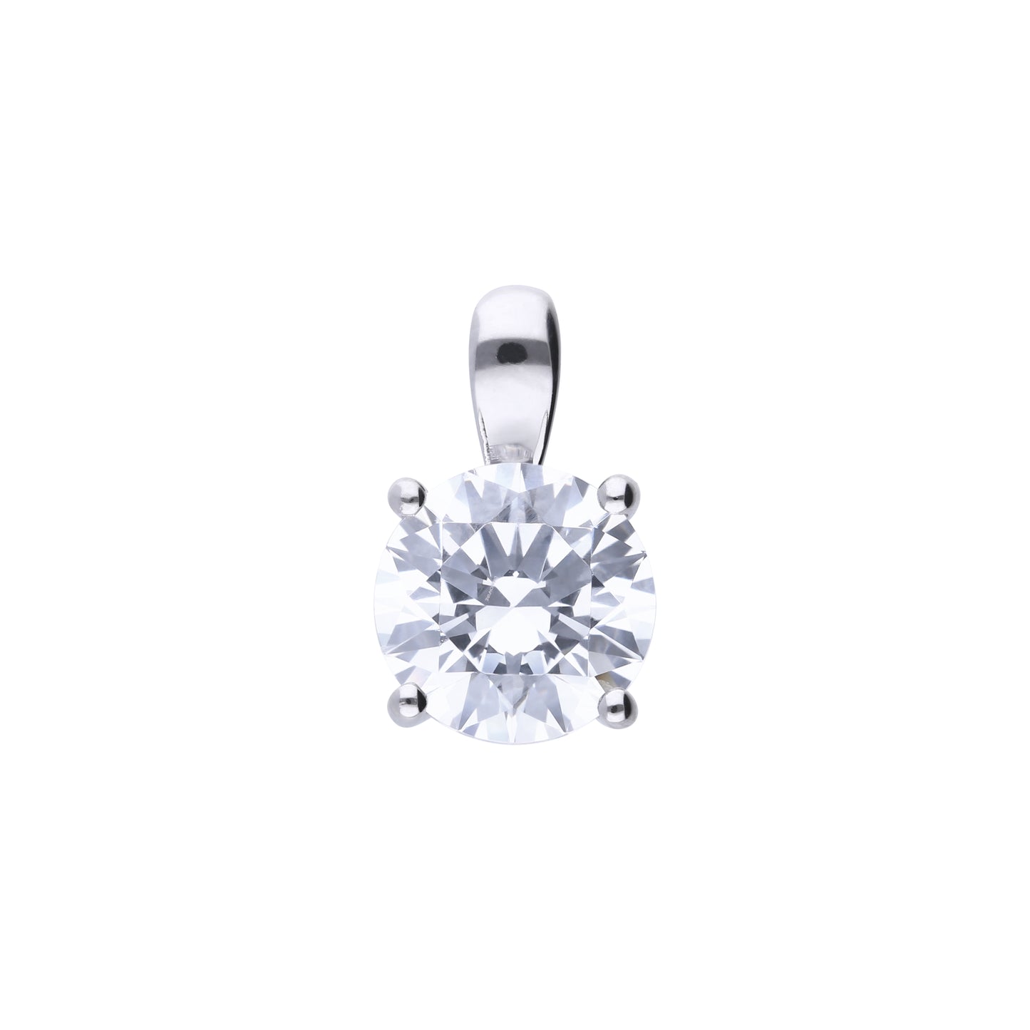 Diamonfire CZ 4-Claw Solitaire Pendant 2.00ct P4920